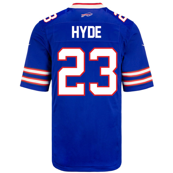 Youth Nike Game Home Micah Hyde Jersey In Blue - Back View