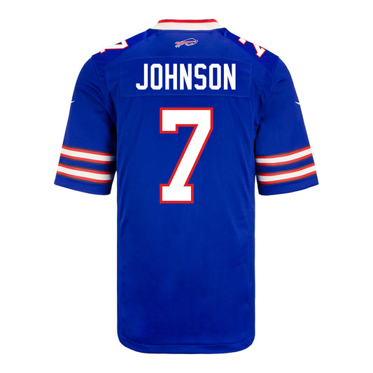 Nike Game Home Taron Johnson Jersey In Blue - Back View