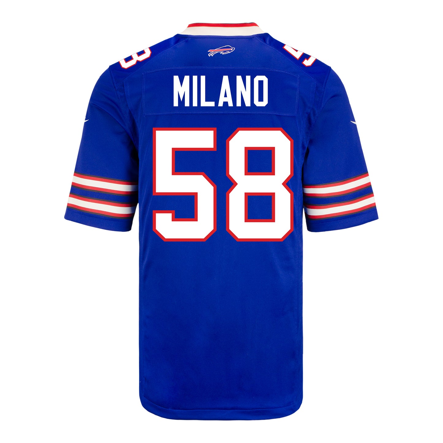 Youth Nike Game Home Matt Milano Jersey In Blue - Back View