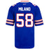 Youth Nike Game Home Matt Milano Jersey In Blue - Back View