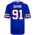 Youth Nike Game Home Ed Oliver Jersey In Blue - Back View