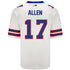 Youth Nike Game Away Josh Allen Jersey In White - Back View