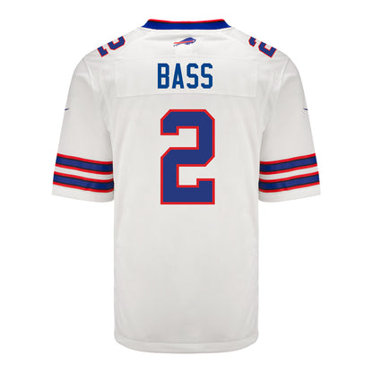 Nike Game Away Tyler Bass Jersey In White - Back View