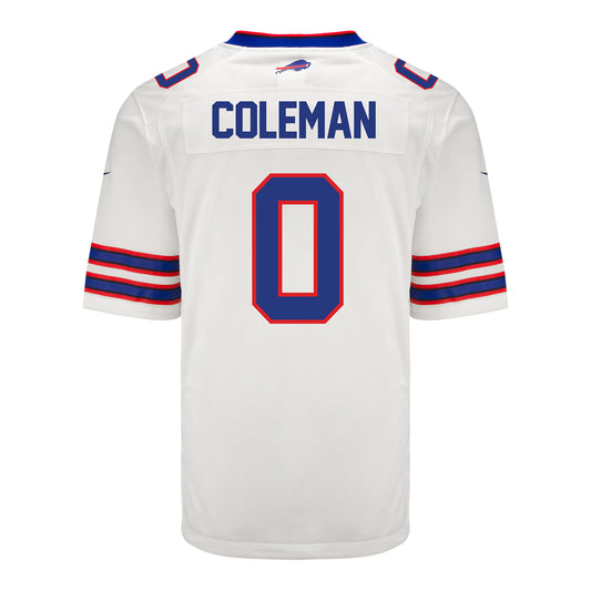 Nike Game Away Keon Coleman Jersey In White - Back View