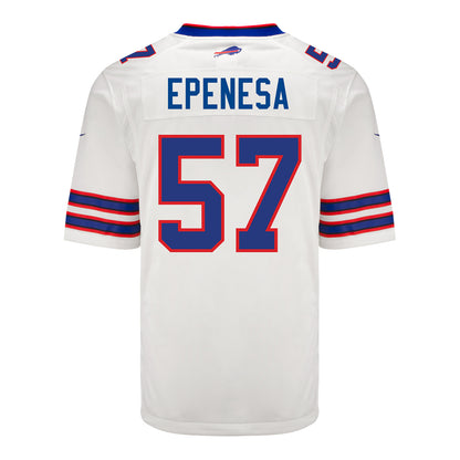 Nike Game Away A.J. Epenesa Jersey In White - Back View