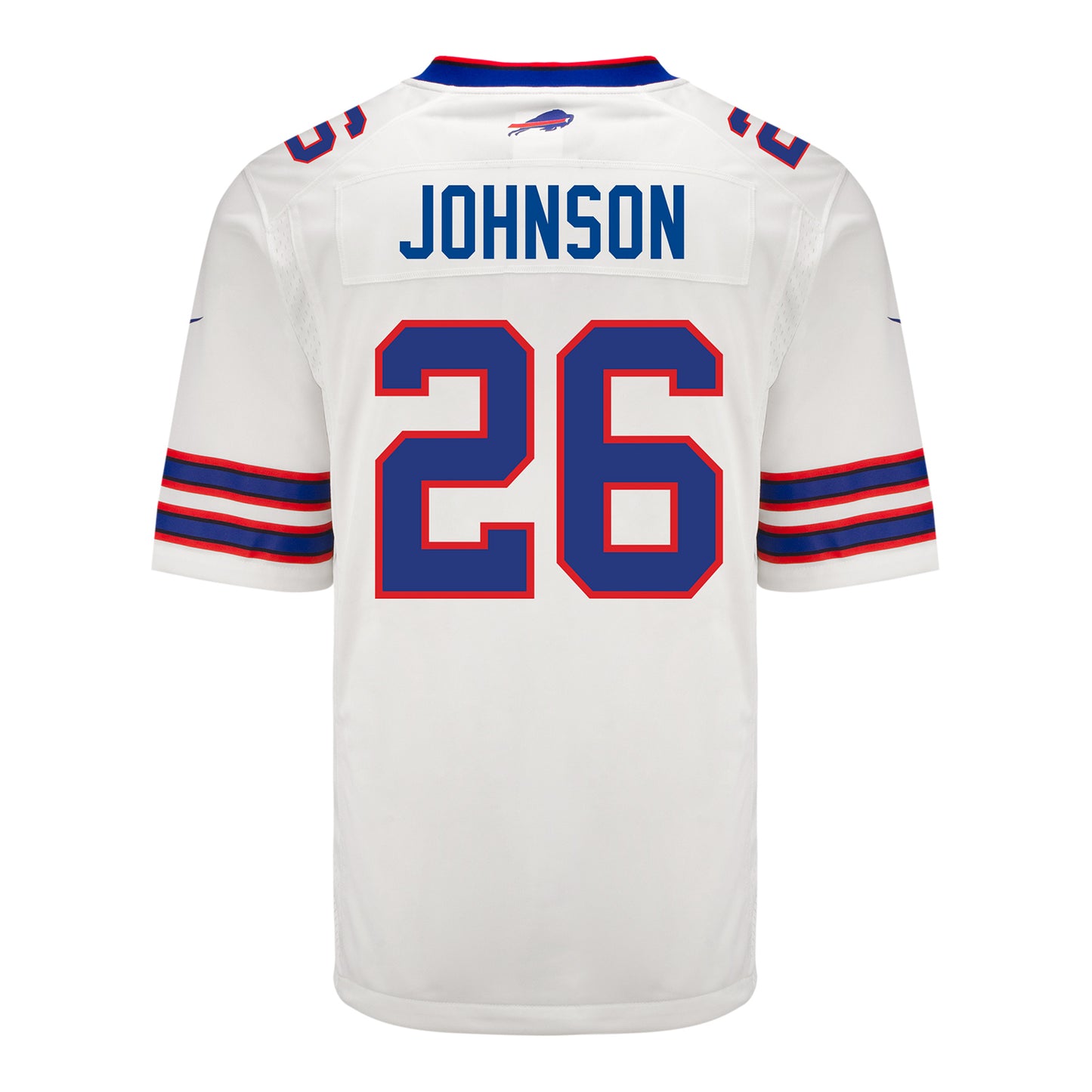 Nike Game Away Ty Johnson Jersey In White - Back View