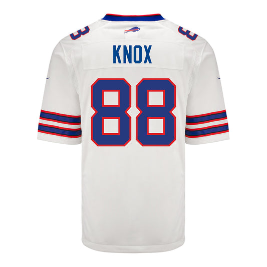 Nike Game Away Dawson Knox Jersey In White - Back View