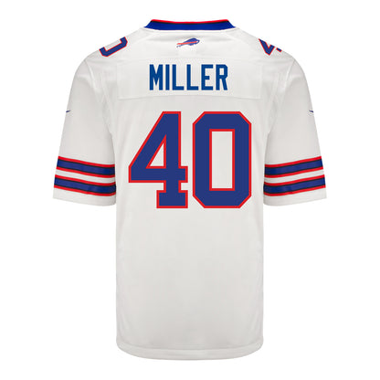 Nike Game Away Von Miller Jersey In White - Back View