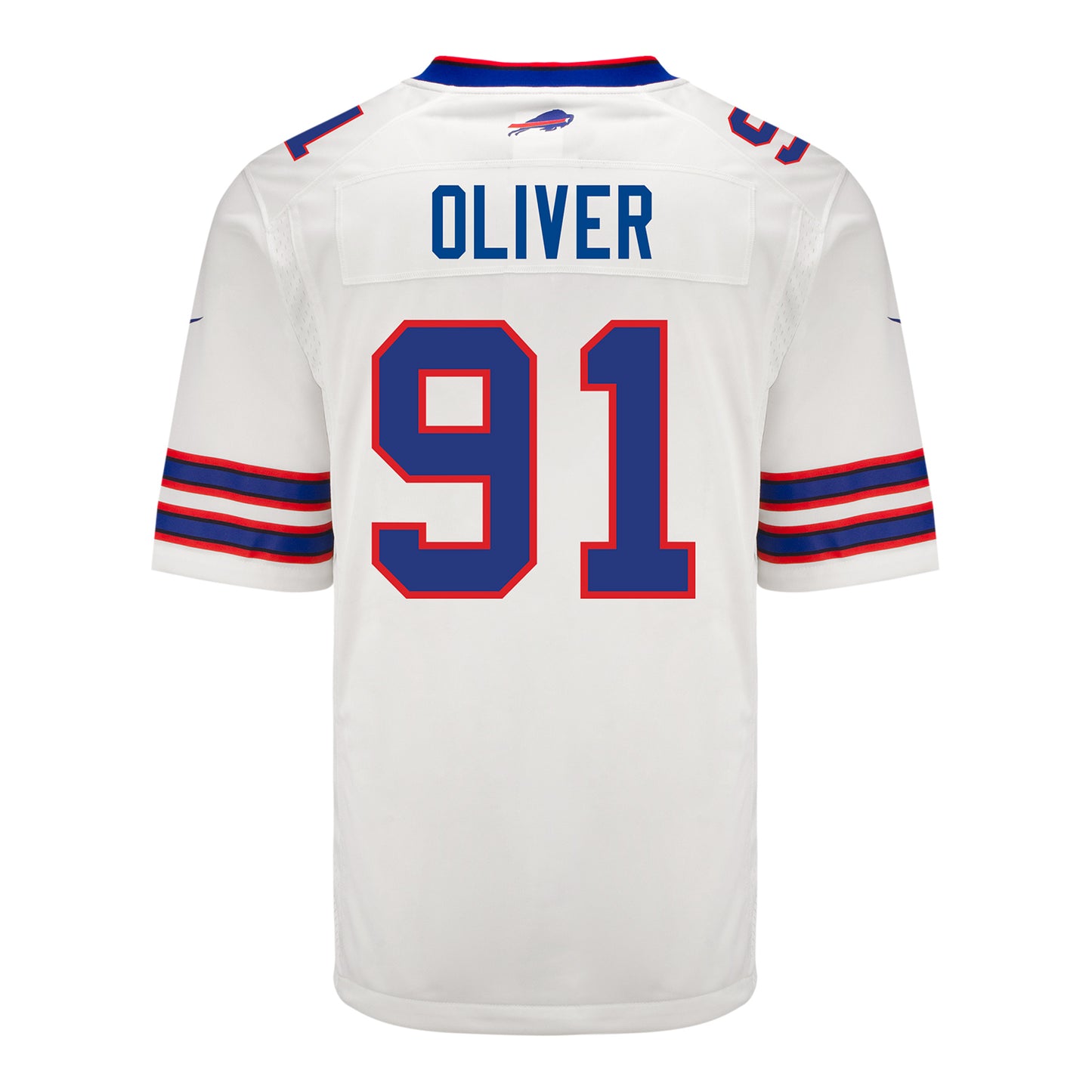 Nike Game Away Ed Oliver Jersey In White - Back View