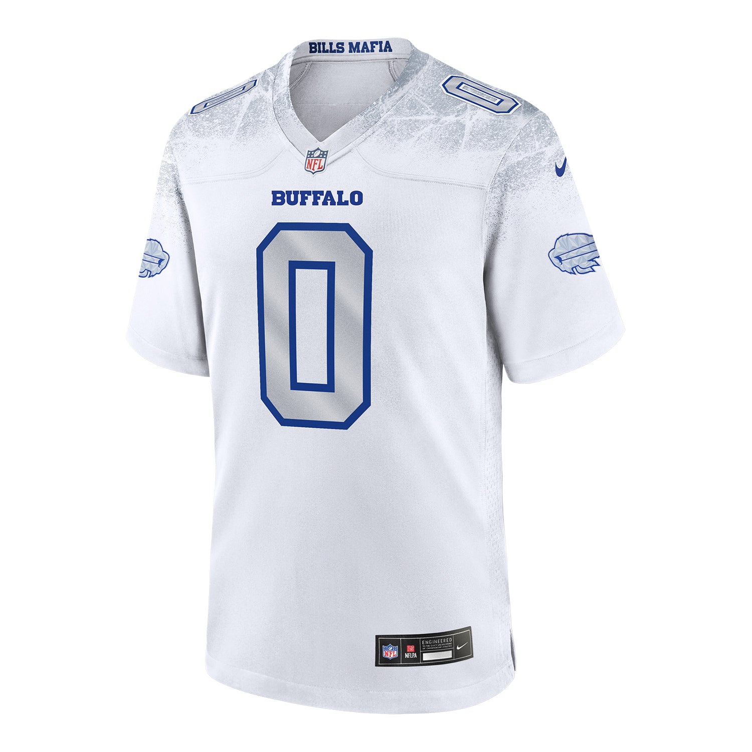 Keon Coleman Buffalo Bills Nike Game Rivalry Series Jersey In White, Silver & Blue - Front View