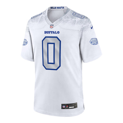 Keon Coleman Buffalo Bills Nike Game Rivalry Series Jersey In White, Silver & Blue - Front View
