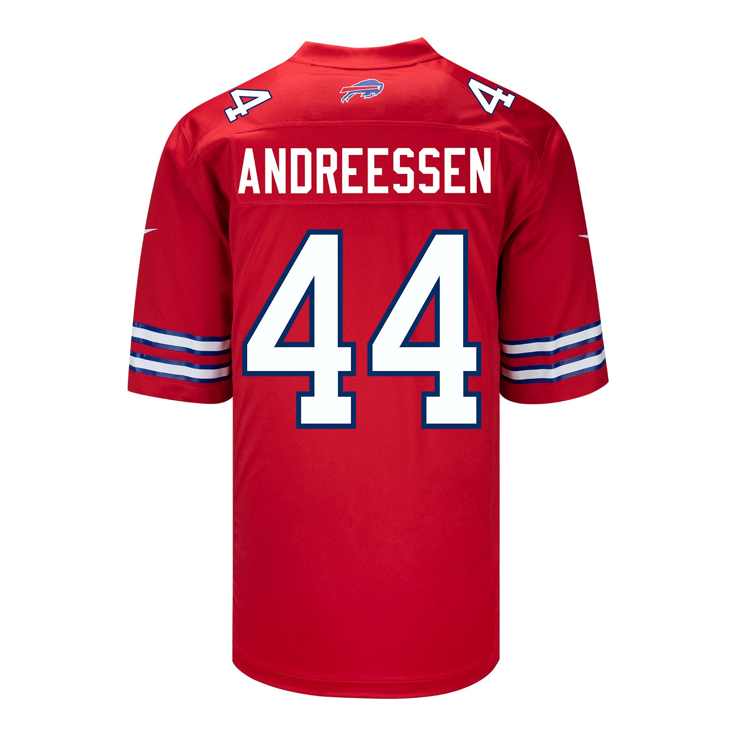 Nike Game Red Alternate Joe Andreessen Jersey In Red - Back View