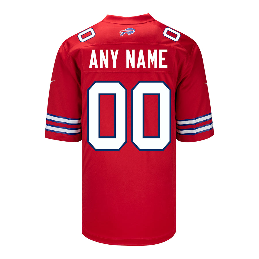 Nike Game Red Alternate Personalized Jersey In Red - Back View