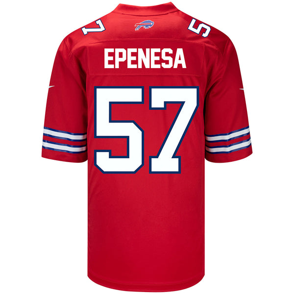 Nike Game Red Alternate A.J. Epenesa Jersey - In Red - Back View