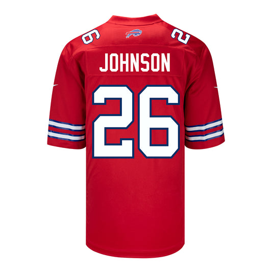 Nike Game Red Alternate Ty Johnson Jersey - Back View