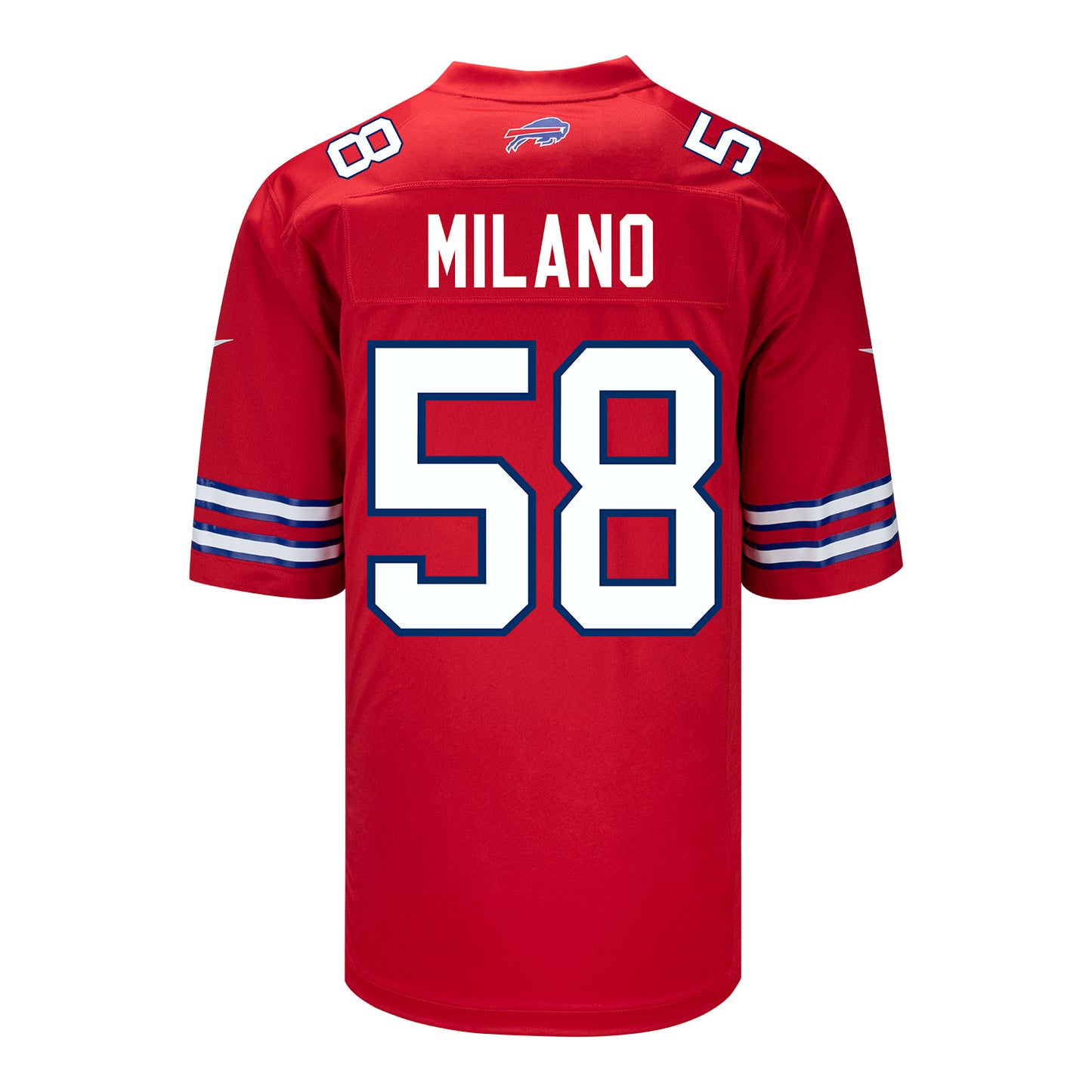 Nike Game Red Alternate Matt Milano Jersey - In Red - Back View