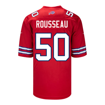 Nike Game Red Alternate Greg Rousseau Jersey - Back View