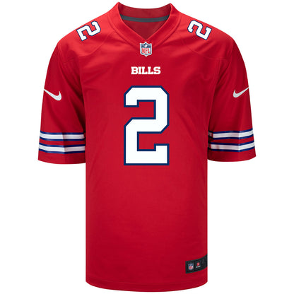 Nike Game Red Alternate Tyler Bass Jersey - In Red - Front View