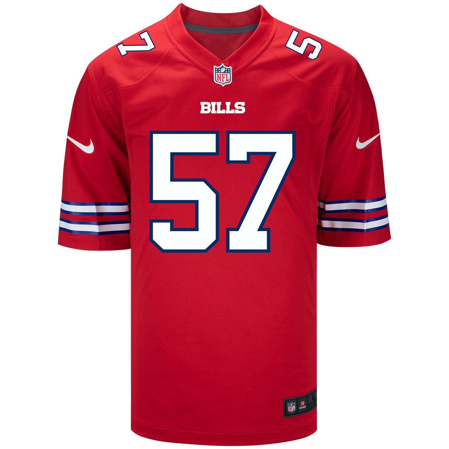 Nike Game Red Alternate A.J. Epenesa Jersey - In Red - Front View