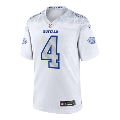 James Cook Buffalo Bills Nike Game Rivalry Series Jersey In White, Silver & Blue - Front View