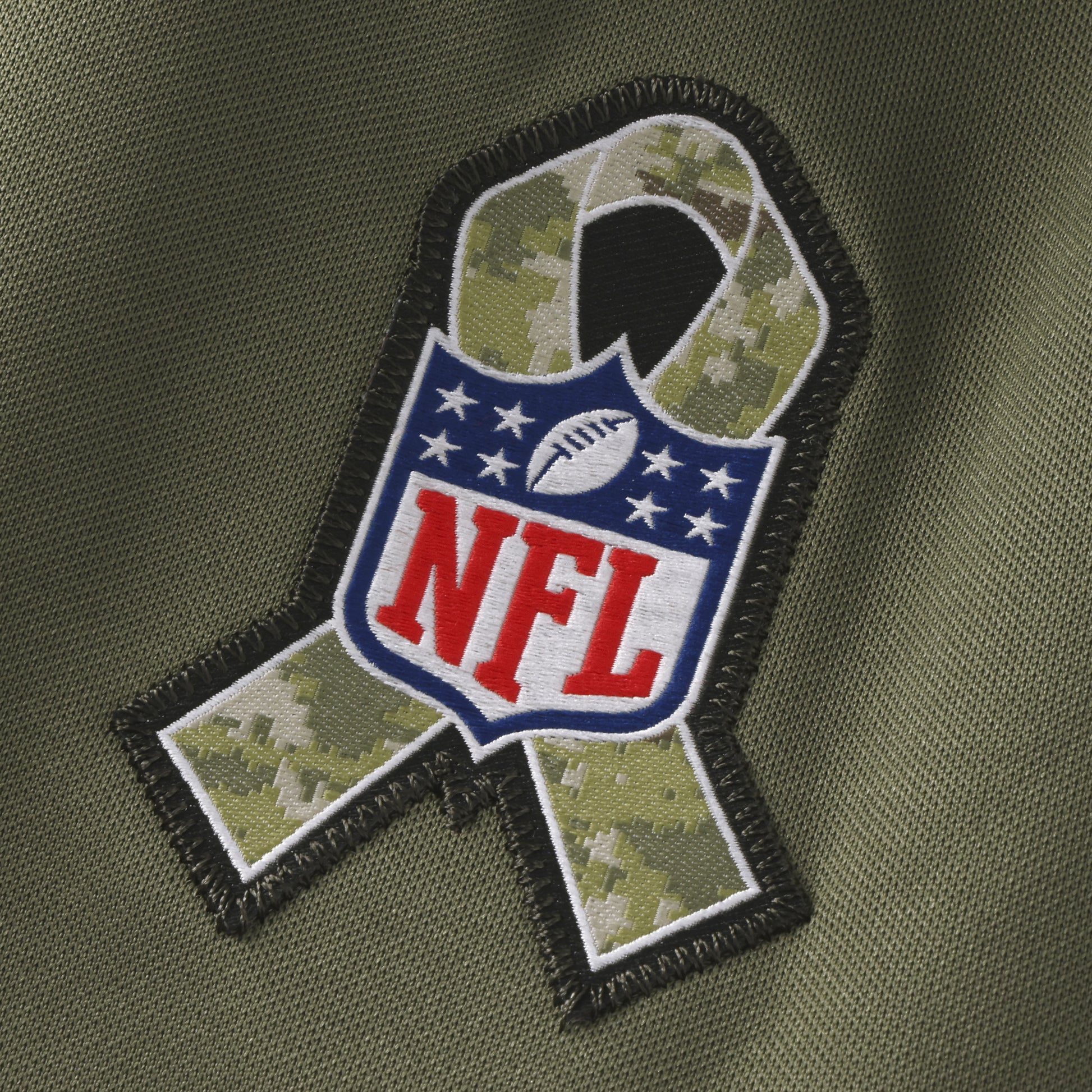 Buffalo Bills Nike 2025 Salute to Service James Cook Vapor F.U.S.E. Limited Jersey In Green - SS Patch View