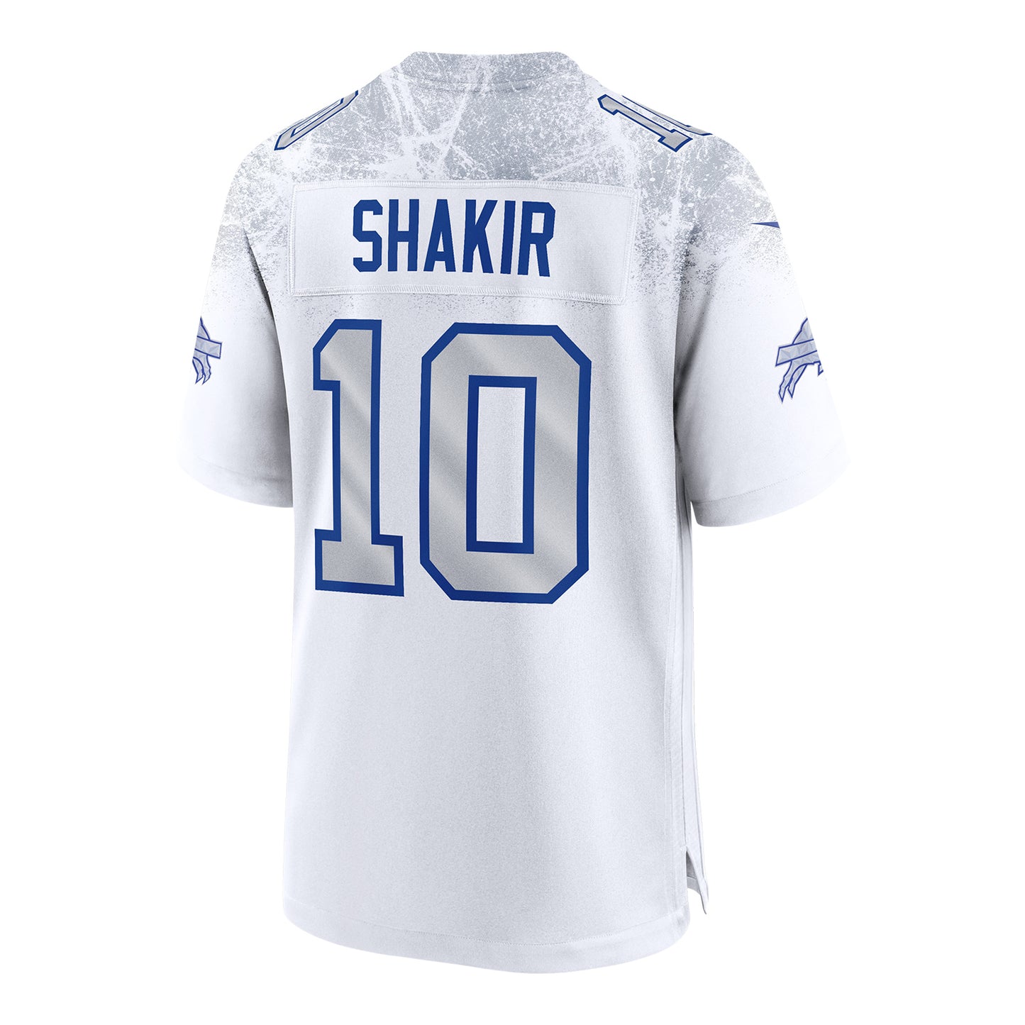 Khalil Shakir Buffalo Bills Nike Game Rivalry Series Jersey In White, Silver & Blue - Back View