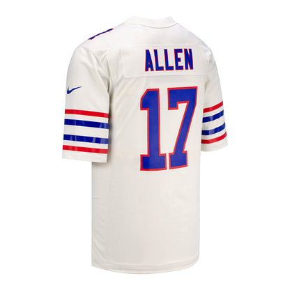 Nike Game White Alternate Josh Allen Jersey - Angled Back Left Side View
