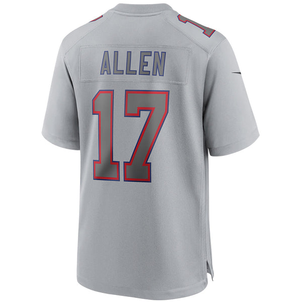 Youth Nike Atmosphere Fashion Game Josh Allen Jersey In Grey - Back View