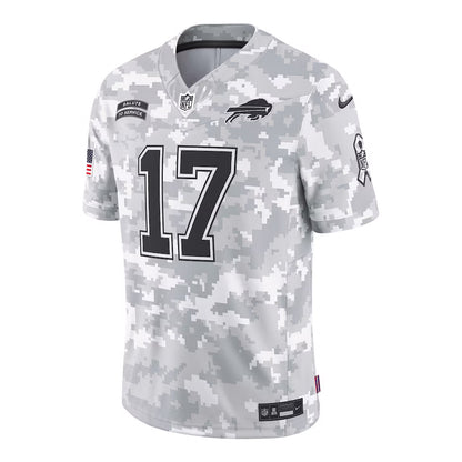 Buffalo Bills Nike 2024 Salute to Service Josh Allen Vapor F.U.S.E. Limited Jersey In Camouflage - Front View