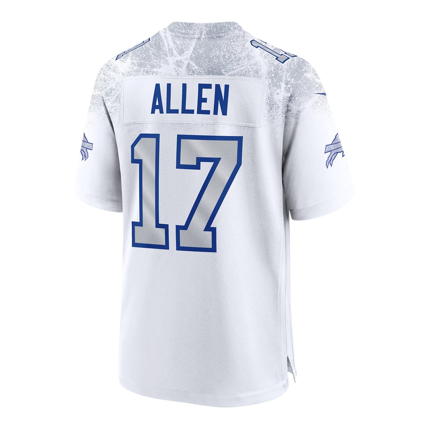Josh Allen Buffalo Bills Nike Game Rivalry Series Jersey In White, Silver & Blue - Back View