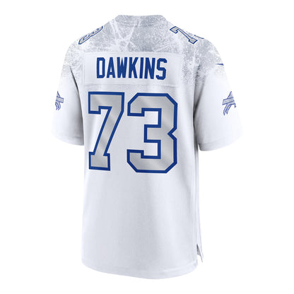 Dion Dawkins Buffalo Bills Nike Game Rivalry Series Jersey In White, Silver & Blue - Back View
