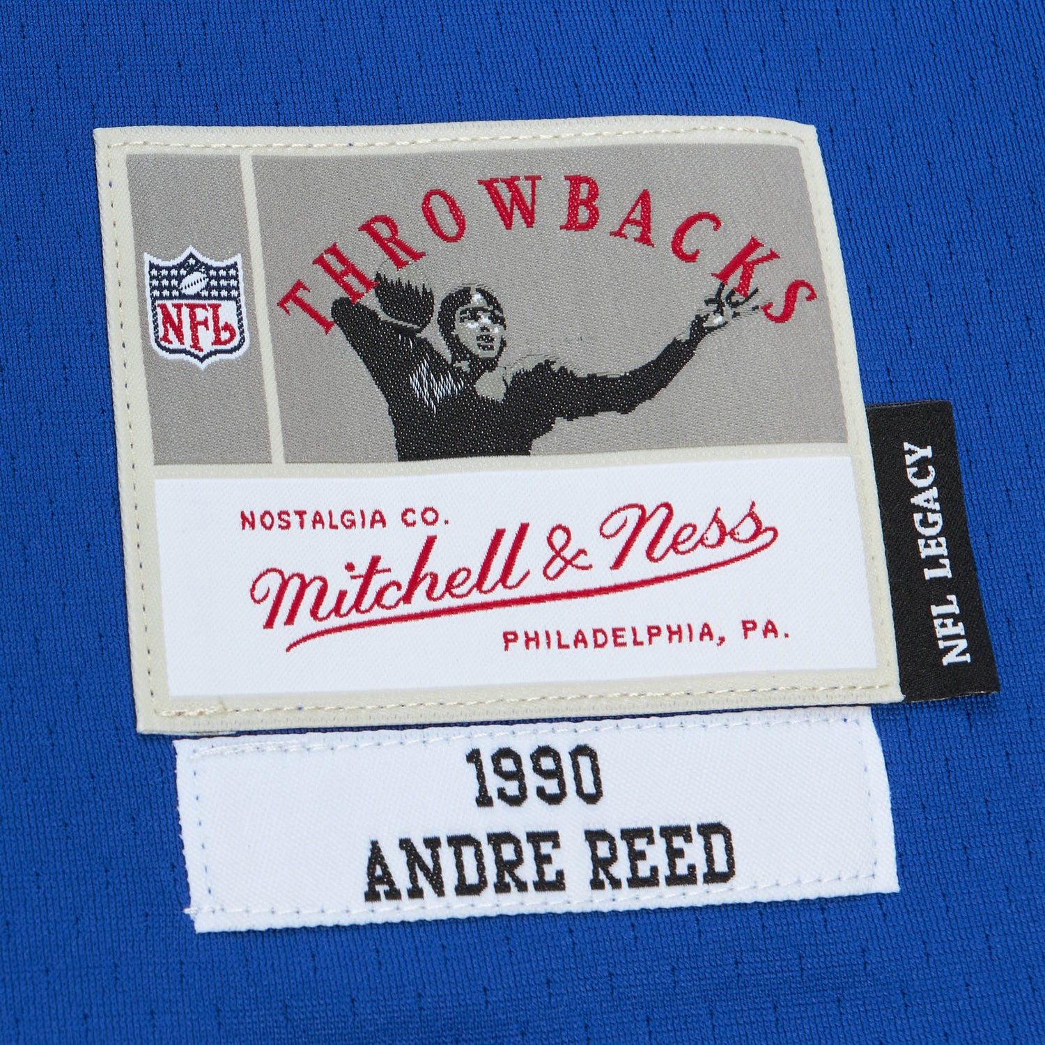 Buffalo Bills Mitchell & Ness Andre Reed Legacy Jersey In Blue - Tag View