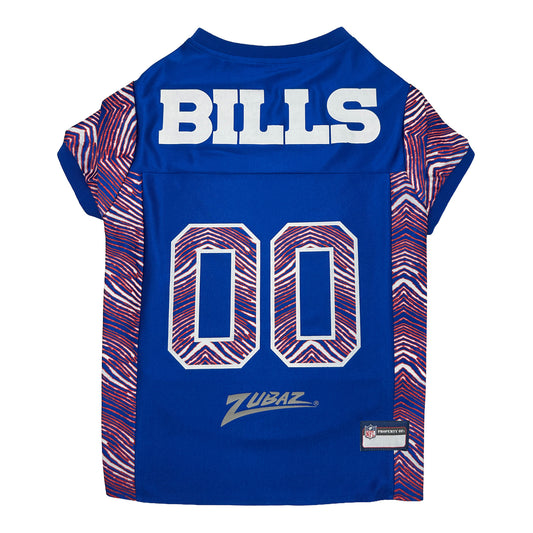 Buffalo Bills Zubaz Pet Jersey In Blue - Back View
