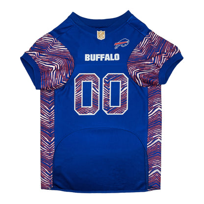 Buffalo Bills Zubaz Pet Jersey In Blue - Front View