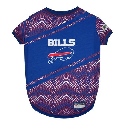 Buffalo Bills Zubaz Pet T-Shirt In Blue - Front View