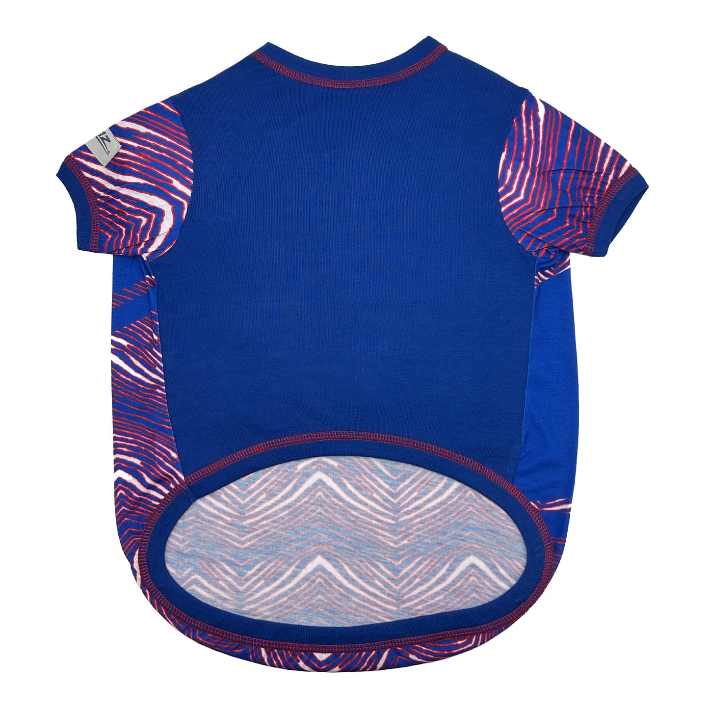 Buffalo Bills Zubaz Pet T-Shirt In Blue - Back View