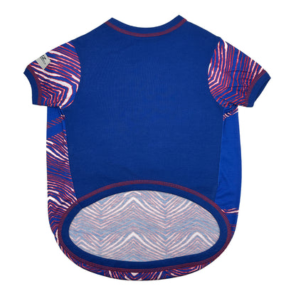 Buffalo Bills Zubaz Pet T-Shirt In Blue - Back View