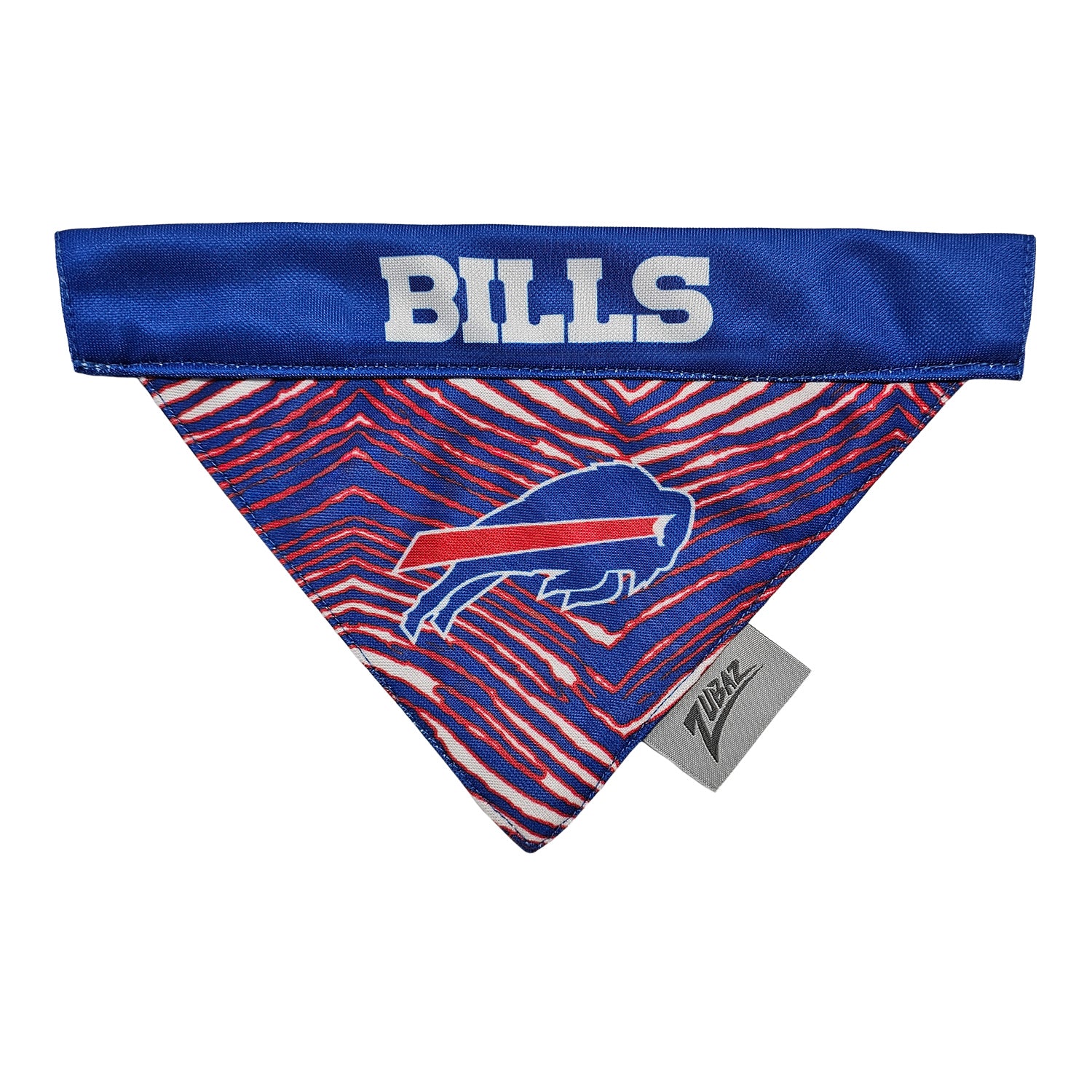 Buffalo Bills Zubaz Reversible Pet Bandana In Blue - Front View