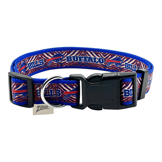 Buffalo Bills Zubaz Pet Satin Collar In Blue - Front View