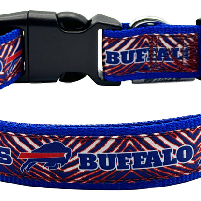 Buffalo Bills Zubaz Pet Satin Collar In Blue - Close View