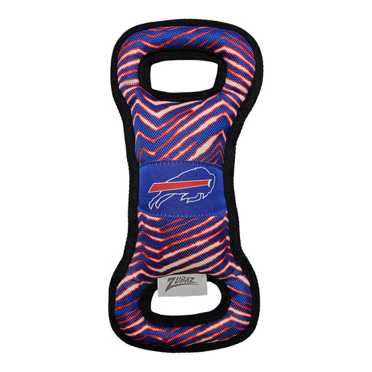 Buffalo Bills Zubaz Pet Field Tug Toy In Blue - Front View