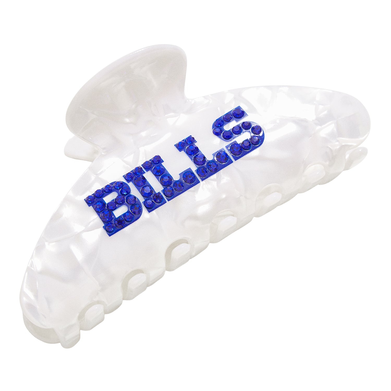 Buffalo Bills Wordmark Claw Hair Clip In White - Front View