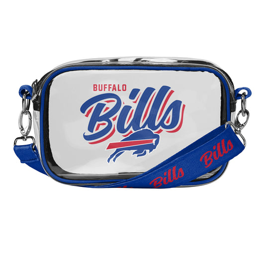 Buffalo Bills Printed Clear Camera Bag In White - Front View