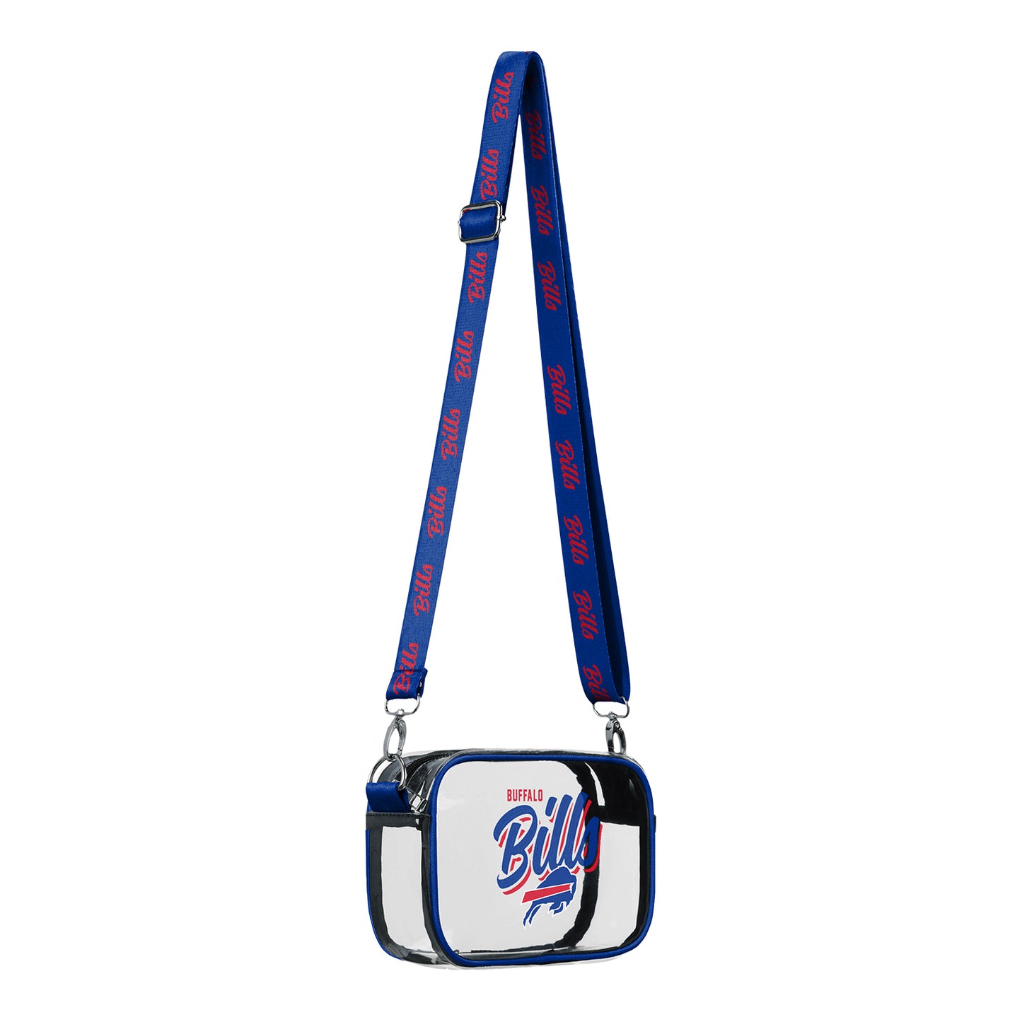 Buffalo Bills Printed Clear Camera Bag In White - Front View 2
