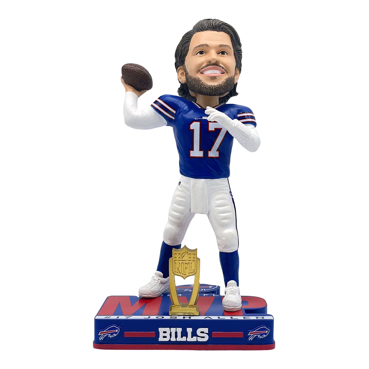 Josh Allen MVP Bobblehead In Blue - Front View