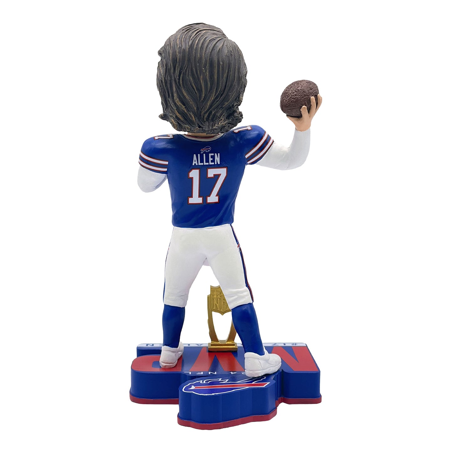 Josh Allen MVP Bobblehead In Blue - Back View