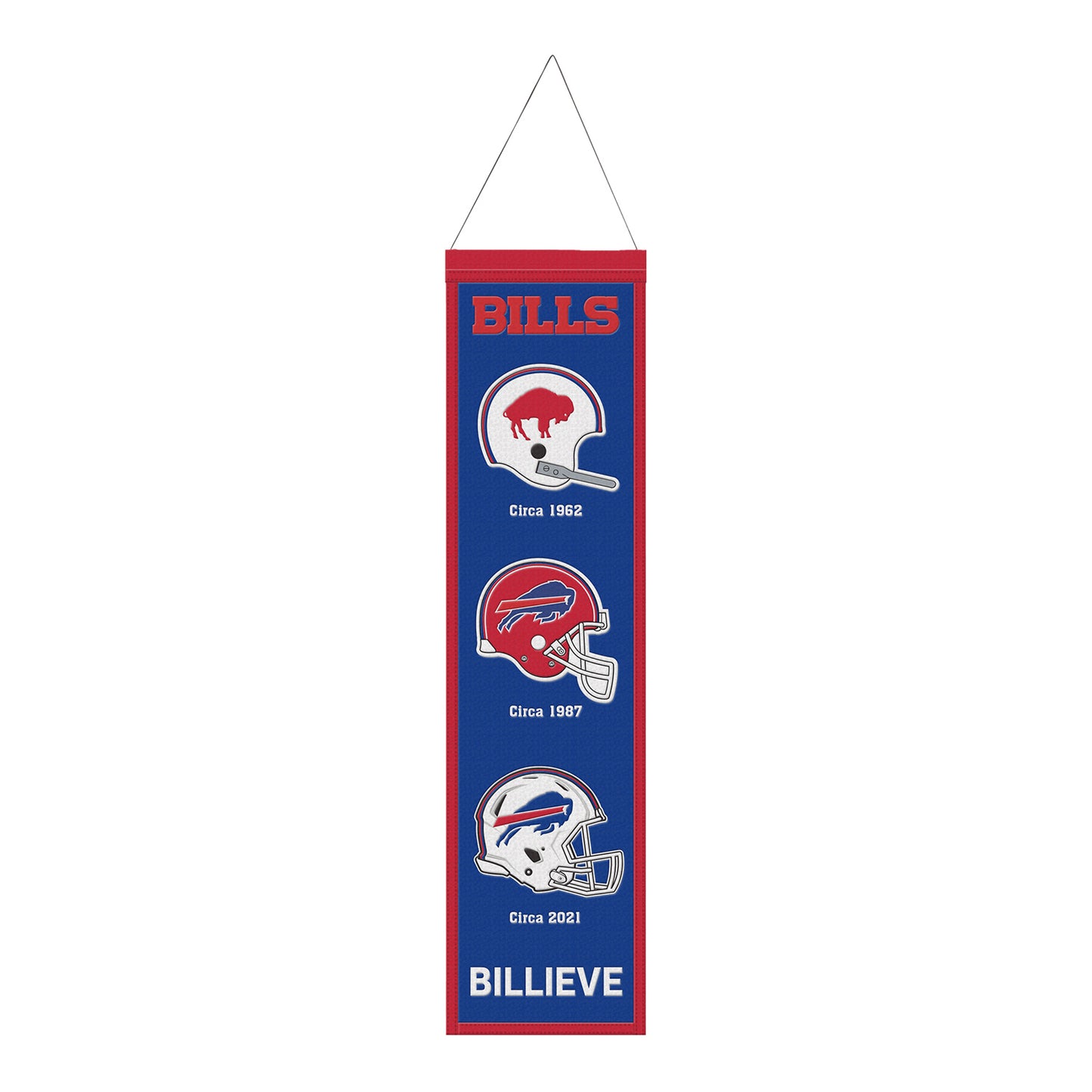 Wincraft Bills Evolution 8" x 32" Wool Banner In Blue, Red & White