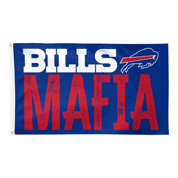 Bills Mafia 3' x 5' Flag In Blue, Red & White