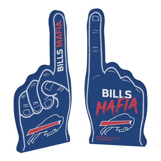 Bills Mafia Foam Finger In Blue, Red & White - Front View