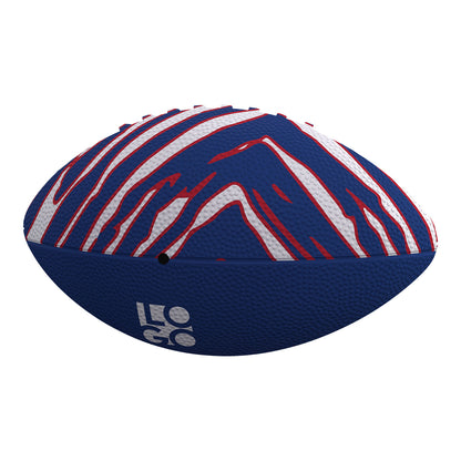 Bills Mafia Junior Sized Rubber Football In Blue - Bottom View